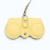 Owl Butter Yellow Leather Sunglasses Case back
