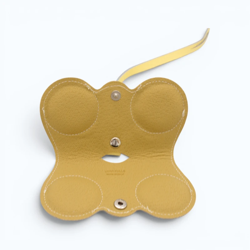 Owl Butter Yellow Leather Sunglasses Case interior