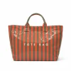 green-and-orange-striped-beach-bag-white green and orange striped waterproof tote bag