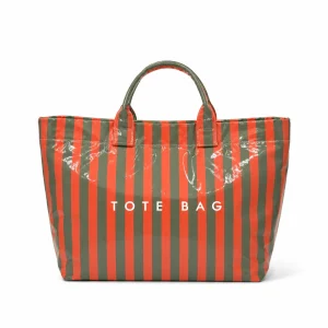 orange-green-striped-waterproof-tote-bag