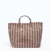 green-and-pink-striped-beach-bag-back green and pink striped waterproof tote bag back