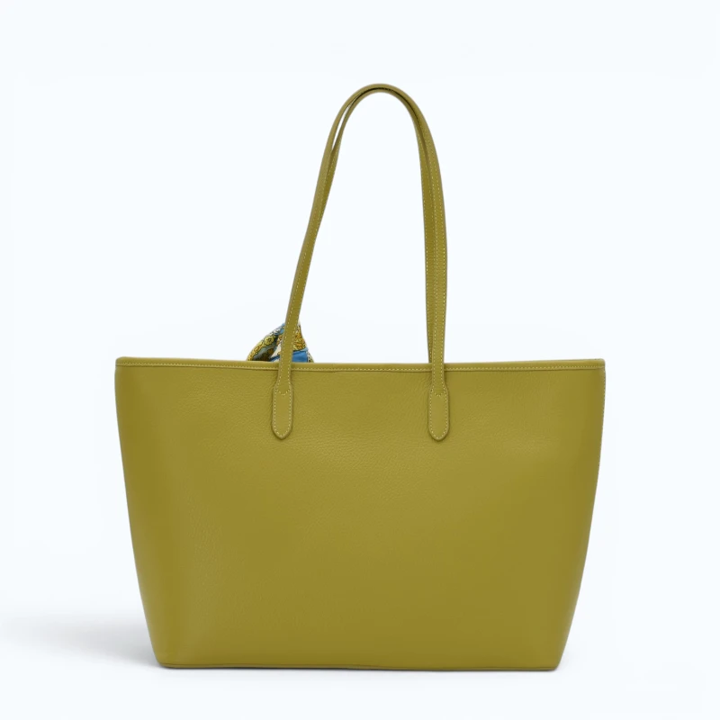 lime green leather tote bag back lime green leather tote bag back