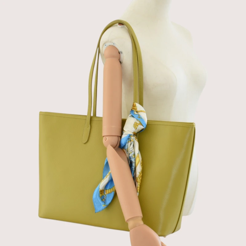 lime green leather tote bag interior on model lime green leather tote bag interior on model