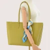 lime green leather tote bag interior on model 2 lime green leather tote bag interior on model 2