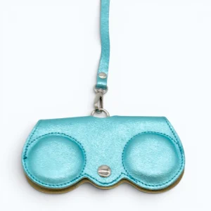 metalic-blue-leather-sunglasses-case Owl Metallic Blue Leather Sunglasses Case