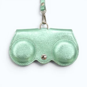 metallic-green-leather-sunglasses-case Owl Metallic Green Leather Sunglasses Case
