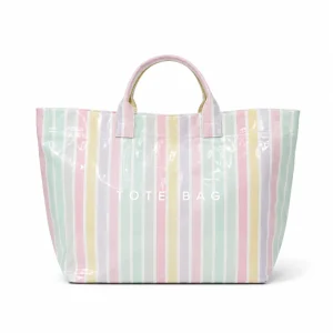 pastel-striped-beach-bag-white pastel striped beach bag