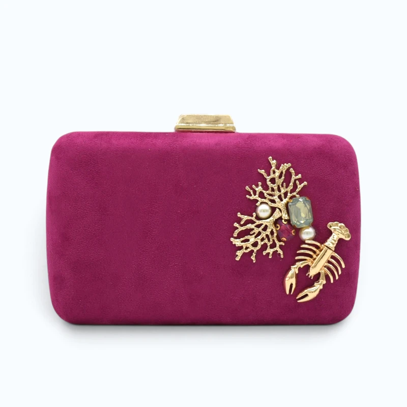 corail d or clutch pink clutch front