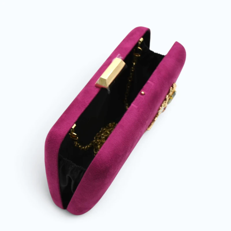 corail d or clutch pink clutch interior