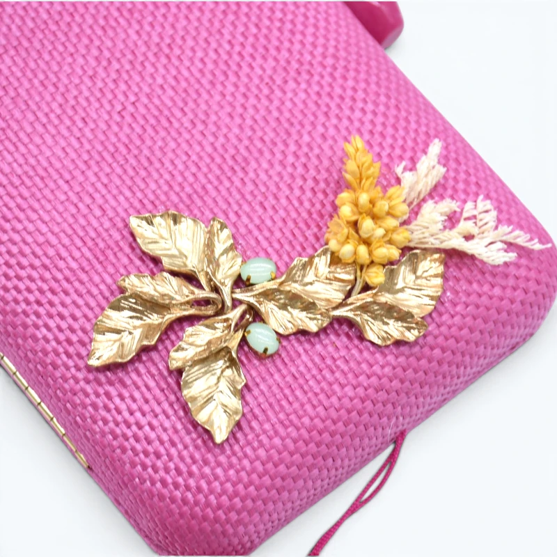 fleur d or clutch pink clutch arranjement