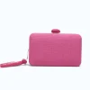 fleur d or clutch pink clutch back