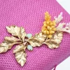fleur d or clutch pink clutch detail