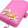 fleur d or clutch pink clutch details