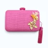 fleur d or clutch pink clutch laid