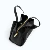 Bruna Black Leather Handbag interior