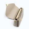 margot beige leather crossbody bag details side