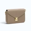 margot beige leather crossbody bag side view
