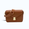 margot camel leather crossbody bag