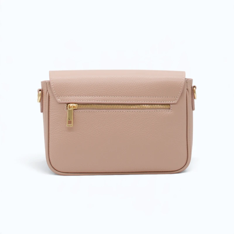 margot nude leather crossbody bag back