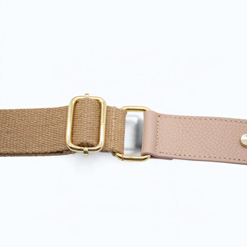 margot nude leather crossbody bag strap detail