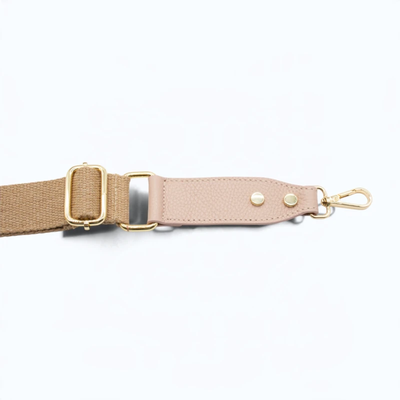 margot nude leather crossbody bagstrap details