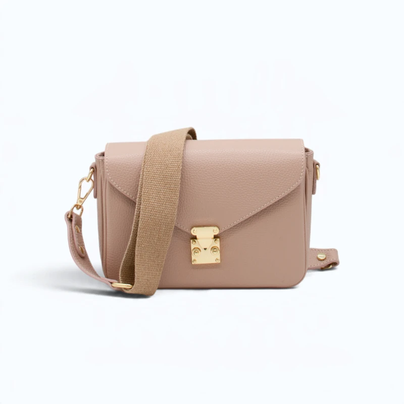 margot nude leather crossbody bag
