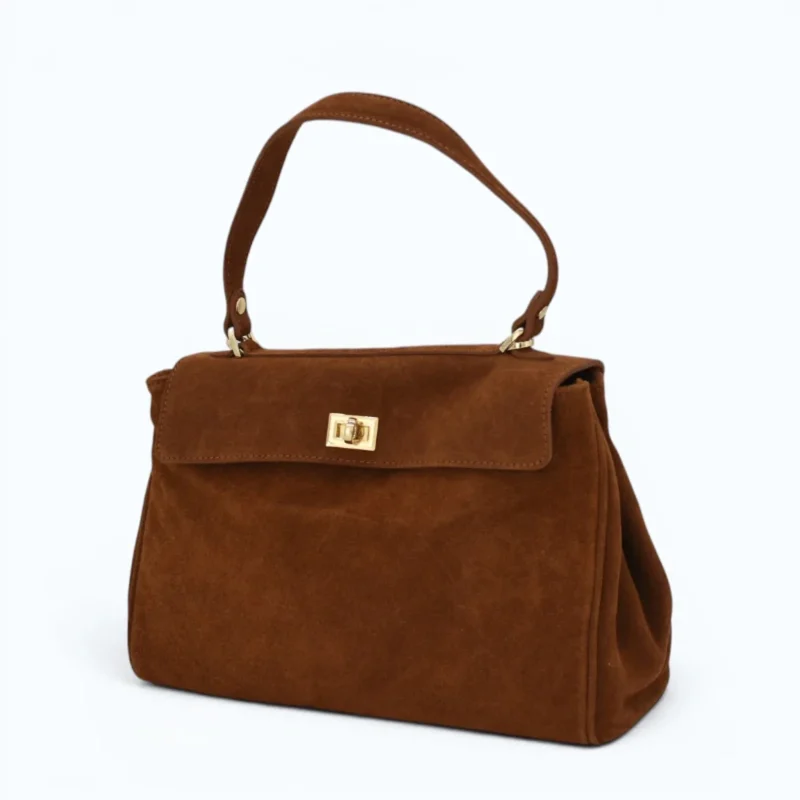 tulip-camel-suede-leather-bag-side Mary Mala de Mão Bordeaux em Pele (Copy) (Copy)